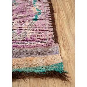 Tapis en laine noués à la main Nuray, motif géométrique rose et violet, pour la décoration de la maison, du salon ou de la voiture, taille 9x12 - Pae-4543 - Product Image 4