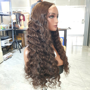 Cabello vietnamita crudo 5x5 Peluca de onda profunda Color marrón 22-30 pulgadas Peluca Cabello crudo virgen con proveedor mayorista - Product Image 2