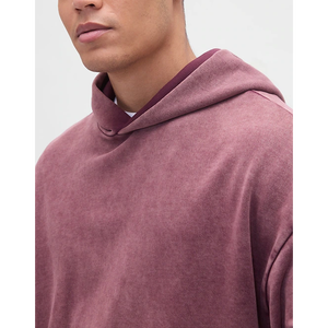 Fabricación de diseño personalizado invierno Venta caliente hombres bordados sudaderas con capucha sudaderas Casual 100% algodón polar bolsillo de gran tamaño - Product Image 5