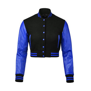 Veste universitaire pour femmes en laine, design personnalisé, prix le plus bas, veste universitaire courte pour femmes - Product Image 1