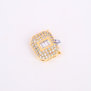 Exquisito colgante de plata de ley 925 de estilo moderno para mujer, personalizado con diamantes redondos y Baguette cultivados en laboratorio, regalo - Product Image 2