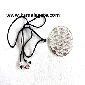 จี้โลหะทรงกลมลายสัญลักษณ์เรกิ 7 จักระ ชุบเงินโบราณ สำหรับทุกเพศ - Product Image 3