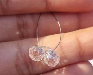 Pendientes de gota de ojo de moissanita de alta calidad para joyería de moda al mejor precio del exportador de la India Pendientes de gota de ojo - Product Image 1