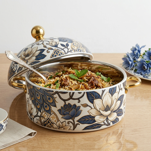Casserole isotherme en acier inoxydable de haute qualité, récipient de stockage pour aliments chauds et plat de service de luxe tendance - Product Image 6