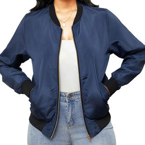 Nouveau élégant poches latérales Bomber veste coupe-vent chaud pour l'hiver respirant manches longues décontracté Fit Bomber veste pour les femmes - Product Image 1