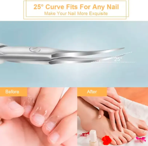 Tijera de uñas de belleza hecha a medida, tijeras de manicura para maquillaje con cuchillas afiladas curvas de acero inoxidable, Tijera para uñas de ANAAIF - Product Image 6