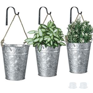 Venta caliente maceta colgante de pared de Metal galvanizado personalizado hecho a mano decoración interior al aire libre para jardín o hogar para balcón - Product Image 2