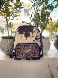 Mochila de cuero de piel de vaca occidental, Mochila De Cuero tallada a mano, mochilas escolares elegantes, mochila Unisex, producto a granel al por mayor - Product Image 5