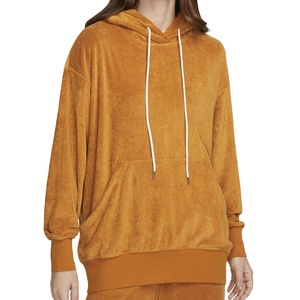 Sudadera con capucha de gran tamaño para todas las estaciones para mujer, lana suelta de alta calidad, logotipo personalizado bordado, peso pesado, de talla grande para invierno y verano - Product Image 1