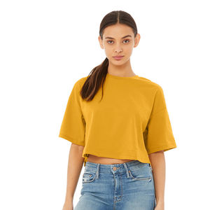 Camiseta de manga corta de gran tamaño personalizada, ropa de gimnasio, Camiseta corta de algodón en blanco informal para mujer, camisetas cortas de algodón en blanco, camiseta OEM - Product Image 4