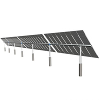 Support de montage photovoltaïque en acier robuste pour système de suivi solaire à axe unique plat, compatible avec panneaux solaires de 1 MW à 10 MW, avec entraînement de rotation Follow Sun