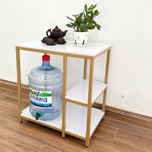 Modern Style Living Room <b>Side</b> <b>Table</b> SST026 with Durable Stone Top and Iron Frame Convertible and <b>Storage</b> Feature for Home Use - Product Image 4