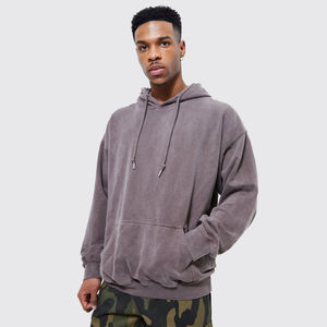 Vente en gros de pulls à capuche vierges délavés de haute qualité sweat à capuche respirant surdimensionné à séchage rapide pour hommes - Product Image 6