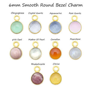 Ensemble pendentif en rhodochrosite, breloques minuscules en pierres précieuses rondes de taille 6mm, bijoux minimalistes plaqués or faits à la main, utilisation pour collier - Product Image 2