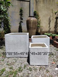 [Leo Nguyen Le] - Macetas de Resina de Fibra de Vidrio para Jardín Exterior - Macetas de Terrazo de Fibra de Piedra para Plantas de Exterior - Product Image 3