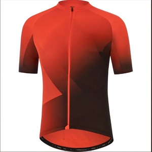 Impression par sublimation couleur personnalisée fermeture éclair manches courtes maillot de vélo de cyclisme avec poche haute qualité OEM conception d'équipe hommes court - Product Image 6