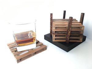 COOI DESIGN UNIQUE SOUS-VERRE EN RÉSINE DE BOIS EPOXY pour café, thé, boisson, tasse à thé carrée ronde en bois personnalisée - Product Image 4
