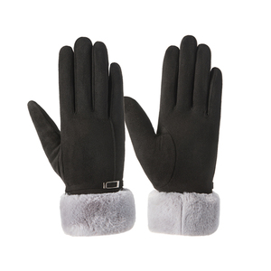 Gants d'hiver pour femmes en bambou/coton, tactiles, doublés de laine, coupe-vent, vintage, pour l'extérieur, vente en gros 2026 - Product Image 1