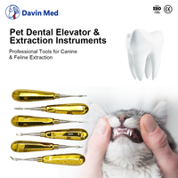Ensemble d'instruments dentaires vétérinaires Davin Med pour l'extraction des dents des chiens et des chats, chirurgie buccale des animaux de compagnie, kit en acier inoxydable