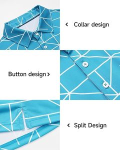 Sublimación de punto informal de alta calidad para hombres para camiseta de Polo Impresión de patrón de logotipo personalizado Último diseño Tipo sólido - Product Image 5