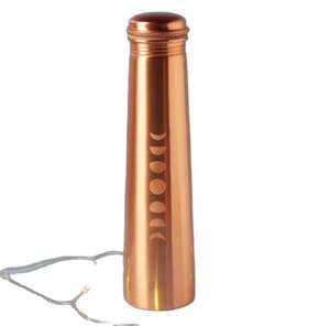 Botella de agua pura de cobre con tapa Botella de agua de acento hecha a mano de metal personalizada de gran calidad - Product Image 1