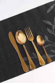 Juego de Cubiertos de Color Oro Real, Cubiertos de Plata para Bodas, Fabricantes de Juegos de Cubiertos Pulidos para Hoteles, Cubiertos de Acero Inoxidable - Product Image 3
