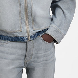 Veste en jean pour homme, design confortable et durable, pour les acheteurs en gros, design streetwear tendance, manches longues, col rabattu - Product Image 3