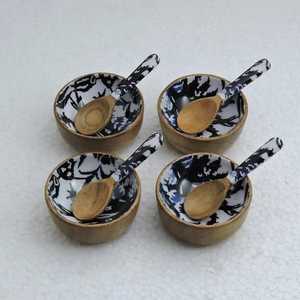 Plato de madera con borde de cuentas, bandeja de perfil bajo, cuenco para servir, plato de madera ancho y plano con corte radiante para comedor minimalista - Product Image 3