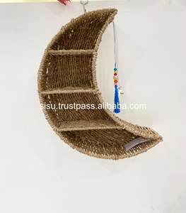 Eco-friendly Seagrass Moony Shelf, Nature for Home Decoration for <b>Ramadan</b> Kareem Eid <b>Mubarak</b> - Product Image 1