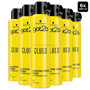 Auténtico Spray Fijador Got2B Glued Blasted Freeze, Aceite para el Cabello de 300 ml, Sin Alcohol, Orgánico, Vegano, Fijación Fuerte, Protección Contra el Calor, Antiencrespamiento - Product Image 1
