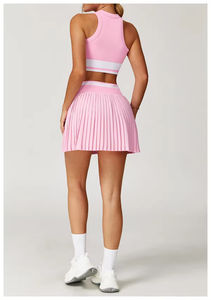 Uniforme de Tênis Unissex Estiloso Vestido Sem Mangas Saia Leve Ecológico Respirável em Tecido Spandex/Nylon para Esportes ao Ar Livre - Product Image 4