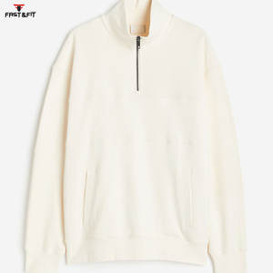 Logotipo personalizado Impreso Personalizar 100% Algodón Ropa informal sudaderas con capucha Cómodas sudaderas con media cremallera - Product Image 5