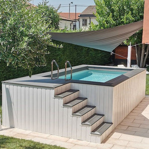 Maison de jardin arrière-cour en bois personnalisée en usine Chine <span class=keywords><strong>piscine</strong></span> en fibre de verre Shell Piscina <span class=keywords><strong>piscine</strong></span> hors sol pour arrière-cour - Product Image 6