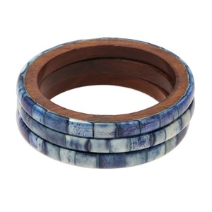 Bracelet en résine en bois de vente élevée Bracelet en bois Bijoux laqués faits à la main de l'Inde Bracelets et Bracelets de mode au meilleur prix - Product Image 4