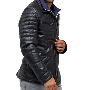 Chaqueta de Cuero de Invierno Hecha a Medida por Proveedor Directo de Fábrica para Hombre, Precio al por Mayor, Chaqueta de Cuero de Corte Regular para Hombre - Product Image 3