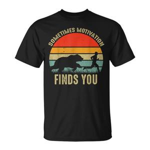 A volte la motivazione ti trova: maglietta promozionale con orso che corre - Product Image 1