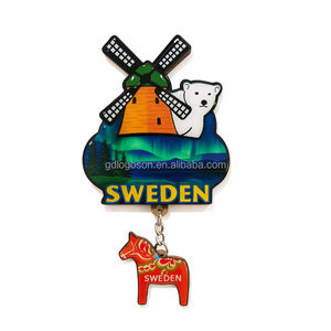 Imán <span class=keywords><strong>de</strong></span> nevera <span class=keywords><strong>de</strong></span> madera MDF <span class=keywords><strong>de</strong></span> caballo Dala sueco, diseño <span class=keywords><strong>de</strong></span> <span class=keywords><strong>ciudades</strong></span> personalizado, imán <span class=keywords><strong>de</strong></span> nevera artesanal para recuerdos <span class=keywords><strong>de</strong></span> viaje - Product Image 2