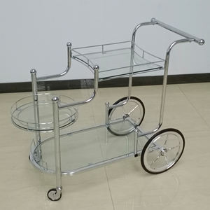 घरेलू बार रसोई के उपयोग के लिए स्टील बार ग्लास सेवा कार्ट और होटल सर्विसिंग ट्रॉली - Product Image 4