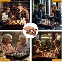 Échiquier en bois de qualité supérieure avec pièces d'échecs en métal jeu d'échecs international anti-rayures ornement cadeau pour adulte