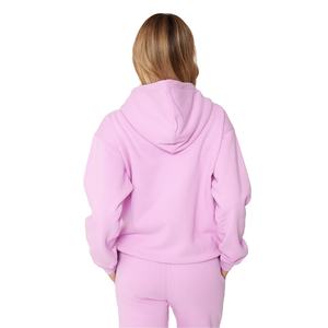Conjunto de Sudadera Corta con Capucha y Pantalones Cortos Deportivos de Invierno con Estampado Personalizado para Mujer, 100% Fibra de Bambú, Transpirable, Informal - Product Image 3