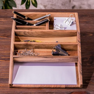 Organisateur de stockage de boîte à thé en bois taille plus grande peut contenir plus de 150 sachets de thé debout ou plats taille LxHxL 14 pouces X 7.5 pouces X 4 pouces - Product Image 4
