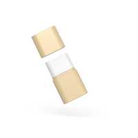 Emballage en plastique PP pour stick déodorant 10g, tube carré à coins arrondis avec capuchon à clip mat