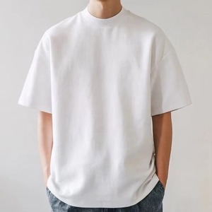Camisetas Blancas de Manga Corta para Hombre, de Alta Calidad OEM, 250 g/m², Tejido de Punto, 100% Algodón, Corte Holgado, Camisetas Estampadas - Product Image 2