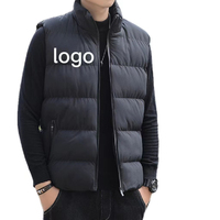 Chaleco Corto Acolchado para Hombre con Logotipo Personalizado, Cortavientos, Transpirable, con Aislamiento Térmico, Estilo Casual, Cierre de Cremallera