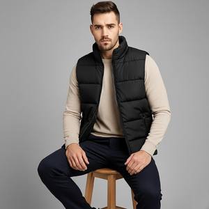 Chaleco Acolchado Informal de Invierno para Hombre, Diseño de Chaleco Acolchado, Tejido de Poliéster Cálido - Product Image 6