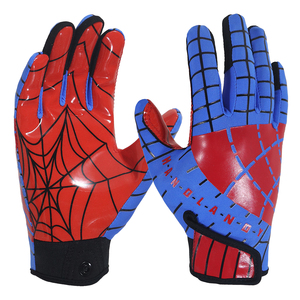 HANDLANDY Diseño clásico Guantes de rugby para jóvenes Seda de araña Gran agarre Guantes de fútbol americano - Product Image 1