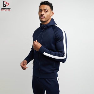 ชุดวอร์มซิปสองชิ้นคุณภาพพรีเมียมสำหรับผู้ชาย ชุดออกกำลังกายผ้าฟลีซเทคโนโลยี ชุดวอร์มซิปสำหรับวิ่งจ๊อกกิ้ง เหมาะสำหรับฤดูหนาว - Product Image 4