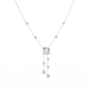 Collier en diamant cultivé en laboratoire pour filles avec or 18 carats, accessoire élégant et luxueux - Product Image 4