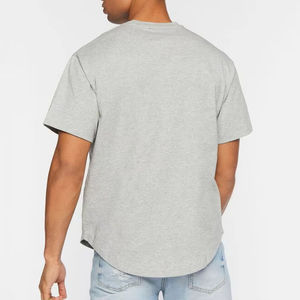 Camiseta Oversize para Hombre con Hombros Caídos, Cuello Acanalado de Alto Gramaje, Estampado de Logotipo Personalizado, Estilo Urbano, Corta, 100% Algodón Peinado - Product Image 5