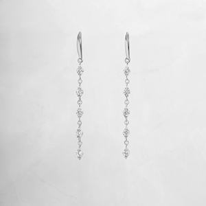 Pendientes colgantes de gota hechos a mano de Plata de Ley 925 de lujo Natural Dainty CZ Diamond Gemstone Chapado en oro Regalo de fiesta de boda - Product Image 2